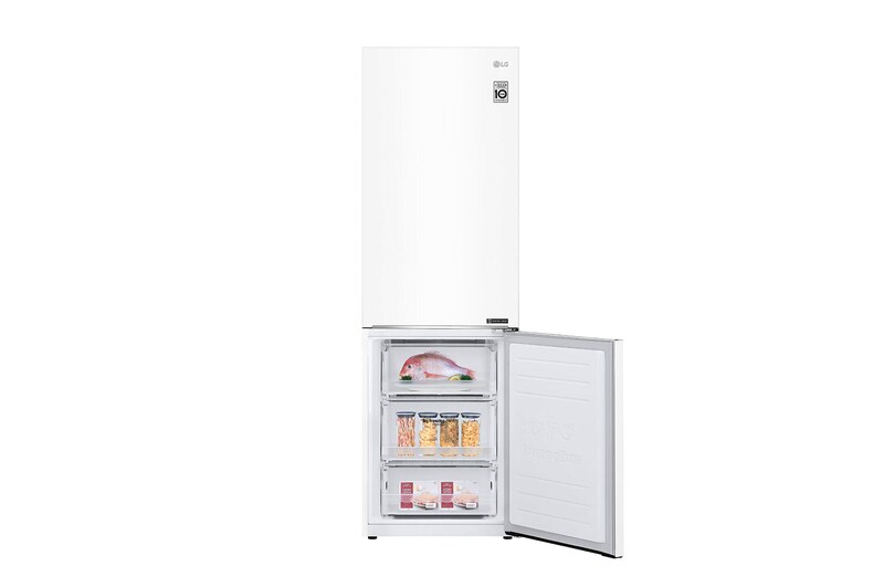 LG E | Hrubý objem 374 l | 255 kWh/rok | LG Lineární invertorový kompresor | LG Total No Frost | DoorCooling+™ | Vnitřní LED displej | Smart Diagnosis™, GBB61SWJZN