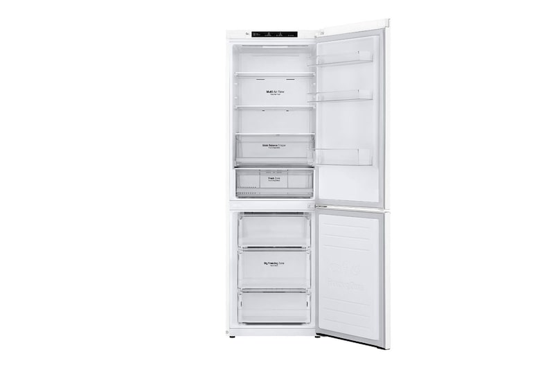 LG E | Hrubý objem 374 l | 255 kWh/rok | LG Lineární invertorový kompresor | LG Total No Frost | DoorCooling+™ | Vnitřní LED displej | Smart Diagnosis™, GBB61SWJZN