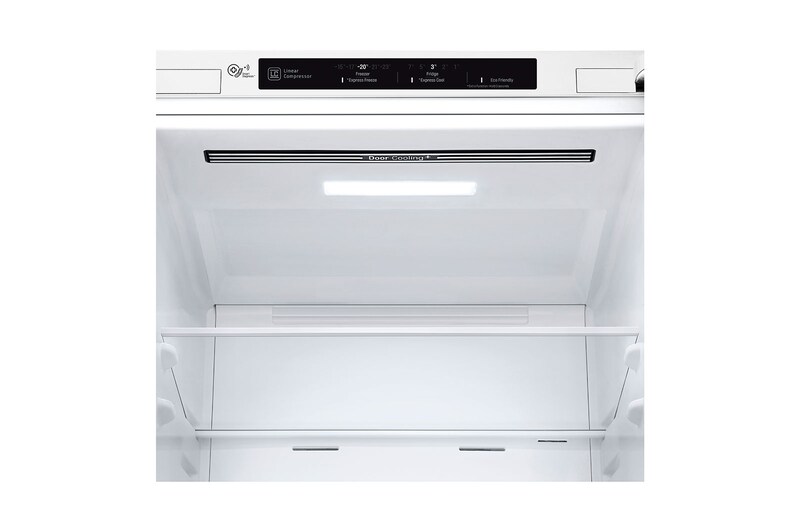 LG E | Hrubý objem 374 l | 255 kWh/rok | LG Lineární invertorový kompresor | LG Total No Frost | DoorCooling+™ | Vnitřní LED displej | Smart Diagnosis™, GBB61SWJZN