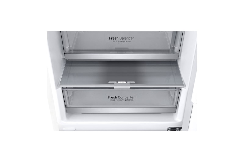 LG E | Hrubý objem 374 l | 273 kWh/rok | LG Lineární invertorový kompresor | LG Total No Frost | DoorCooling+™ | Vnitřní LED displej | Smart Diagnosis™, GBB71SWEZN