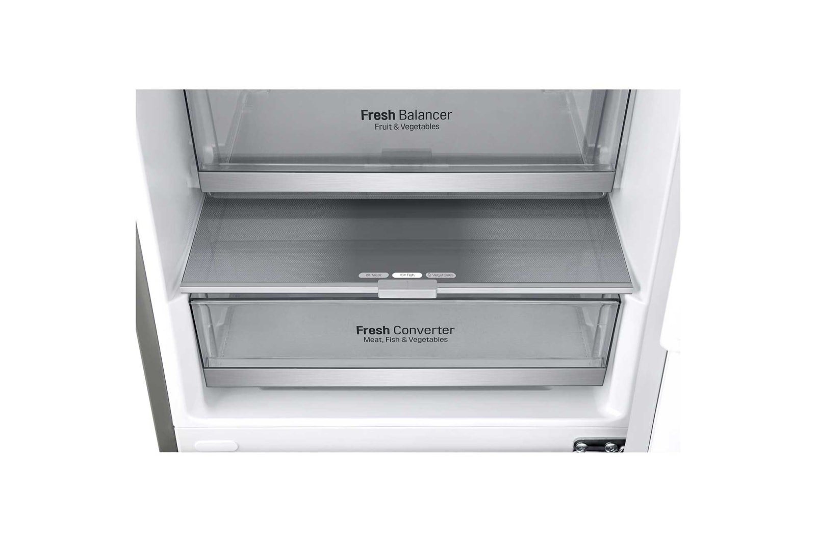 LG Kombinovaná chladnička | C (v rozsahu A až G) | Hrubý objem 419 l | 172 kWh/rok | LG Lineární kompresor | Multi Air Flow | LG ThinQ + WiFi | Door cooling | Metal Fresh, GBB72SAUCN