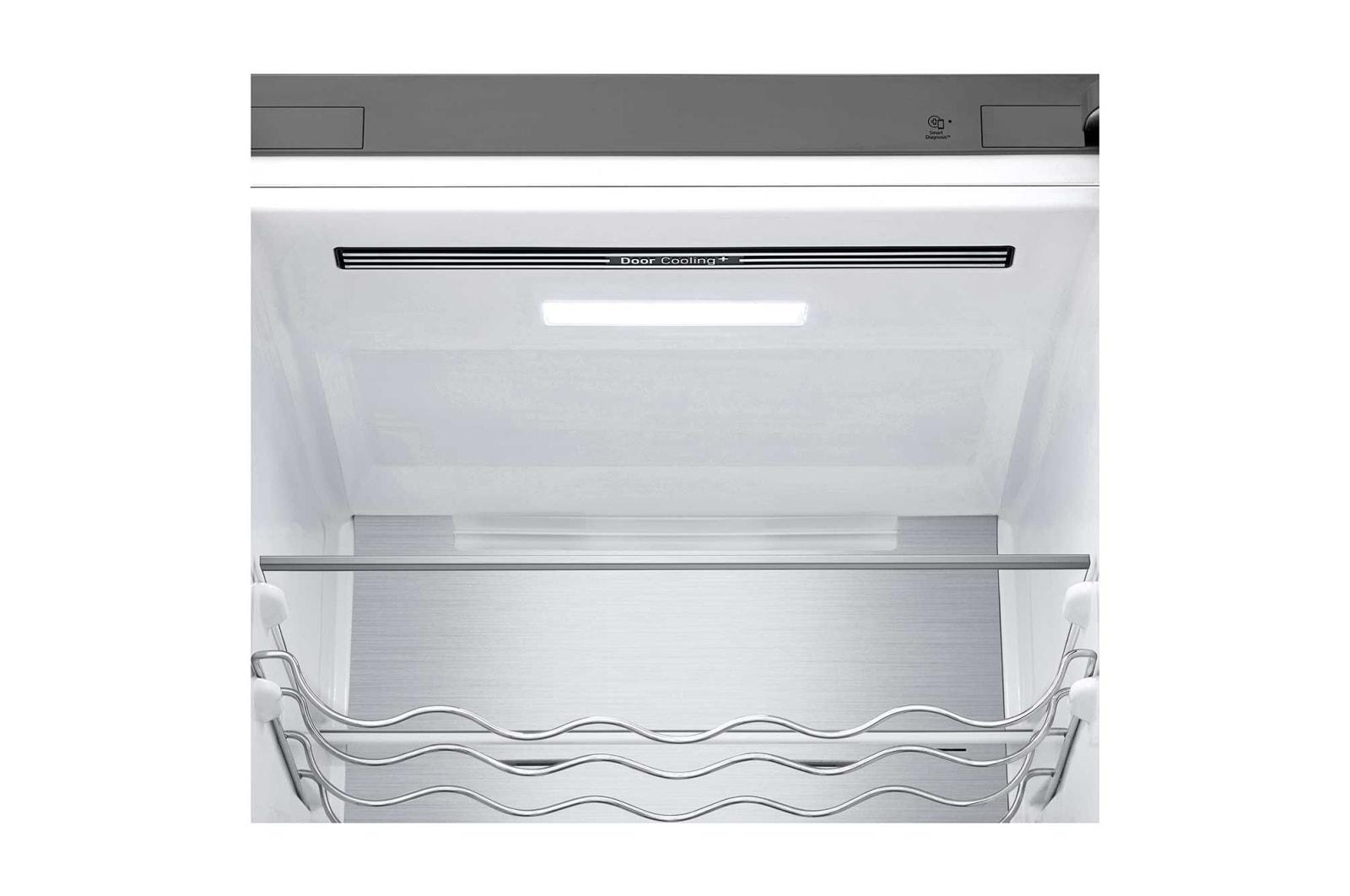 LG Kombinovaná chladnička | C (v rozsahu A až G) | Hrubý objem 419 l | 172 kWh/rok | LG Lineární kompresor | Multi Air Flow | LG ThinQ + WiFi | Door cooling | Metal Fresh, GBB72SAUCN