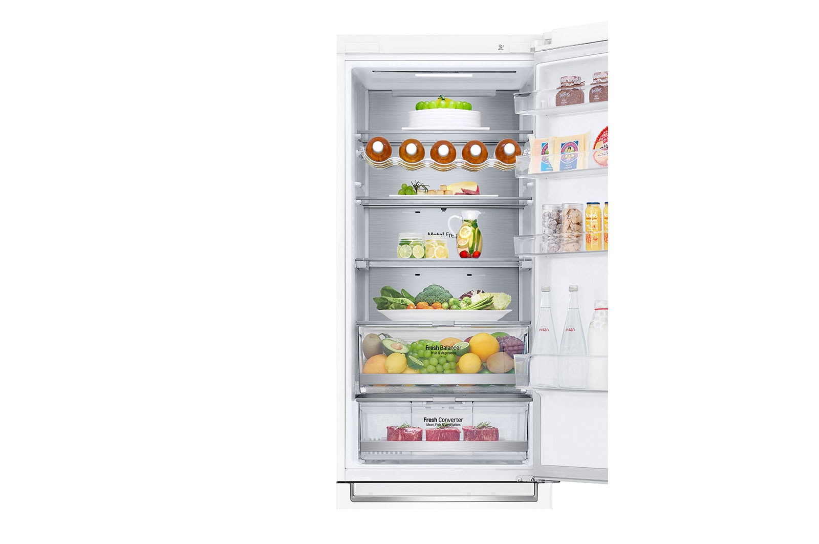 LG Kombinovaná chladnička LG | C | 384 l | Smart invertorový kompresor | DoorCooling+™, GBB72SWUCN1