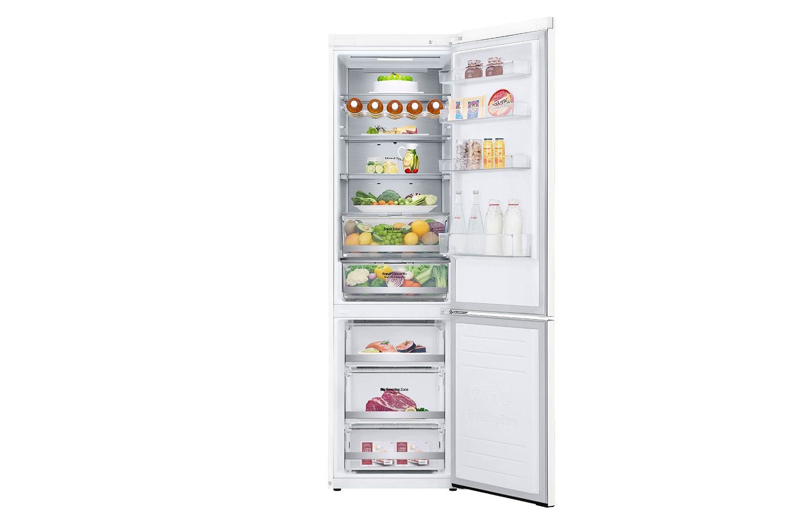 LG Kombinovaná chladnička LG | C | 384 l | Smart invertorový kompresor | DoorCooling+™, GBB72SWUCN1