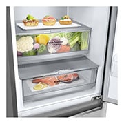 LG ﻿Kombinovaná chladnička | A | Hrubý objem 419 l | 110 kWh/rok | LG Lineární invertorový kompresor | LG Total No Frost | DoorCooling+™ | Vnitřní LED displej | Smart Diagnosis™, GBB92STBAP