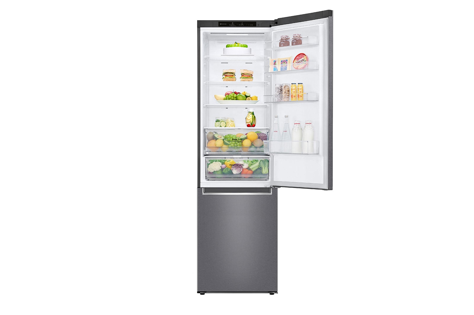 LG ﻿Kombinovaná chladnička | C (v rozsahu A až G) | Hrubý objem 419 l | 172 kWh/rok | LG Lineární kompresor | Multi Air Flow | Smart Diagnosis™ | Door cooling, GBP62DSNCN