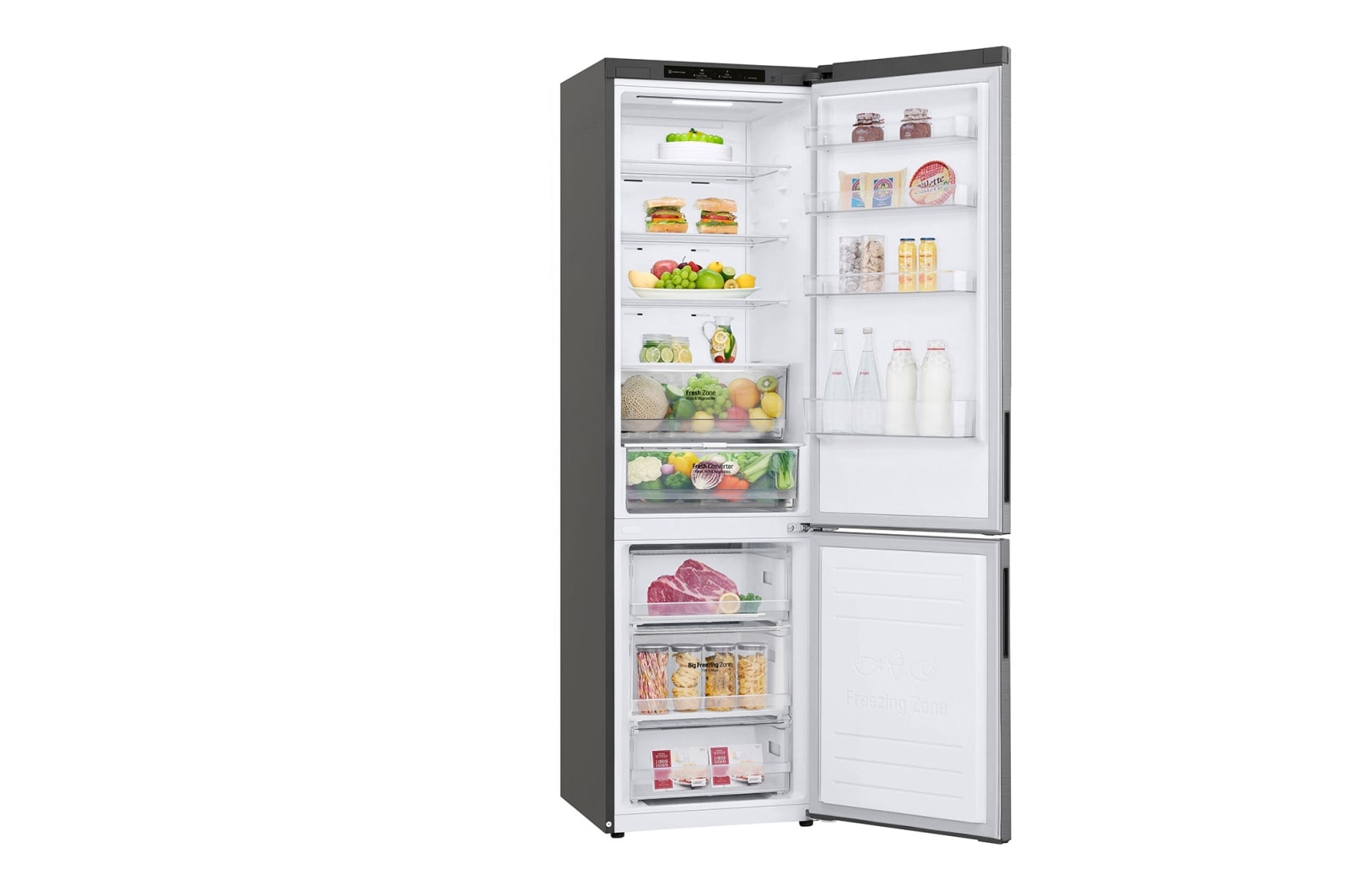 LG Kombinovaná chladnička LG | B | 384 l | Lineární kompresor | DoorCooling+™, GBP62PZTBC