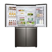 LG InstaView Door-in-Door™ | A+| Hrubý objem 705 l | 470 kWh/rok | LG Lineární invertorový kompresor | LG Total No Frost | Multi-Air Flow™ | Nápojový automat | Pure N Fresh™ | ThinQ™ + WiFi, GMX936SBHV