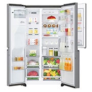 LG Americká chladnička | Door-in-Door™ | F | Hrubý objem 675 l | 431 kWh/rok | LG Lineární invertorový kompresor | LG Total No Frost | Multi-Air Flow™ | Vnější LED displej | Nápojový automat | Pure N Fresh™ | ThinQ™ + WiFi, GSJ960PZVZ