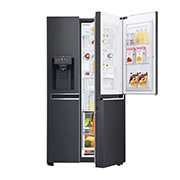 LG Americká chladnička LG | E (v rozsahu A až G) | Hrubý objem 688 l | 345 kWh/rok | Lineární kompresor | Multi Air Flow | Door-in-Door™ | Door cooling | Pure N Fresh, GSJ961MCCZ