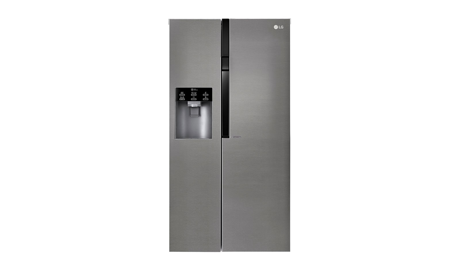 LG Americká chladnička LG | F | Hrubý objem 663 l | 419 kWh/rok | Lineární invertorový kompresor | Total No Frost | Multi-Air Flow™ | Vnější LED displej | Nápojový automat, GSL360ICEV