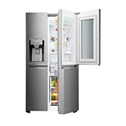 LG Americká chladnička | InstaView Door-in-Door™ | F | Hrubý objem 675 l | 431 kWh/rok | LG Lineární invertorový kompresor | LG Total No Frost | Multi-Air Flow™ | Nápojový automat | Pure N Fresh™ | ThinQ™ + WiFi, GSX961NSAZ