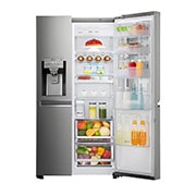 LG Americká chladnička | InstaView Door-in-Door™ | F | Hrubý objem 675 l | 431 kWh/rok | LG Lineární invertorový kompresor | LG Total No Frost | Multi-Air Flow™ | Nápojový automat | Pure N Fresh™ | ThinQ™ + WiFi, GSX961NSAZ