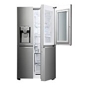 LG Americká chladnička | InstaView Door-in-Door™ | F | Hrubý objem 675 l | 431 kWh/rok | LG Lineární invertorový kompresor | LG Total No Frost | Multi-Air Flow™ | Nápojový automat | Pure N Fresh™ | ThinQ™ + WiFi, GSX961NSAZ