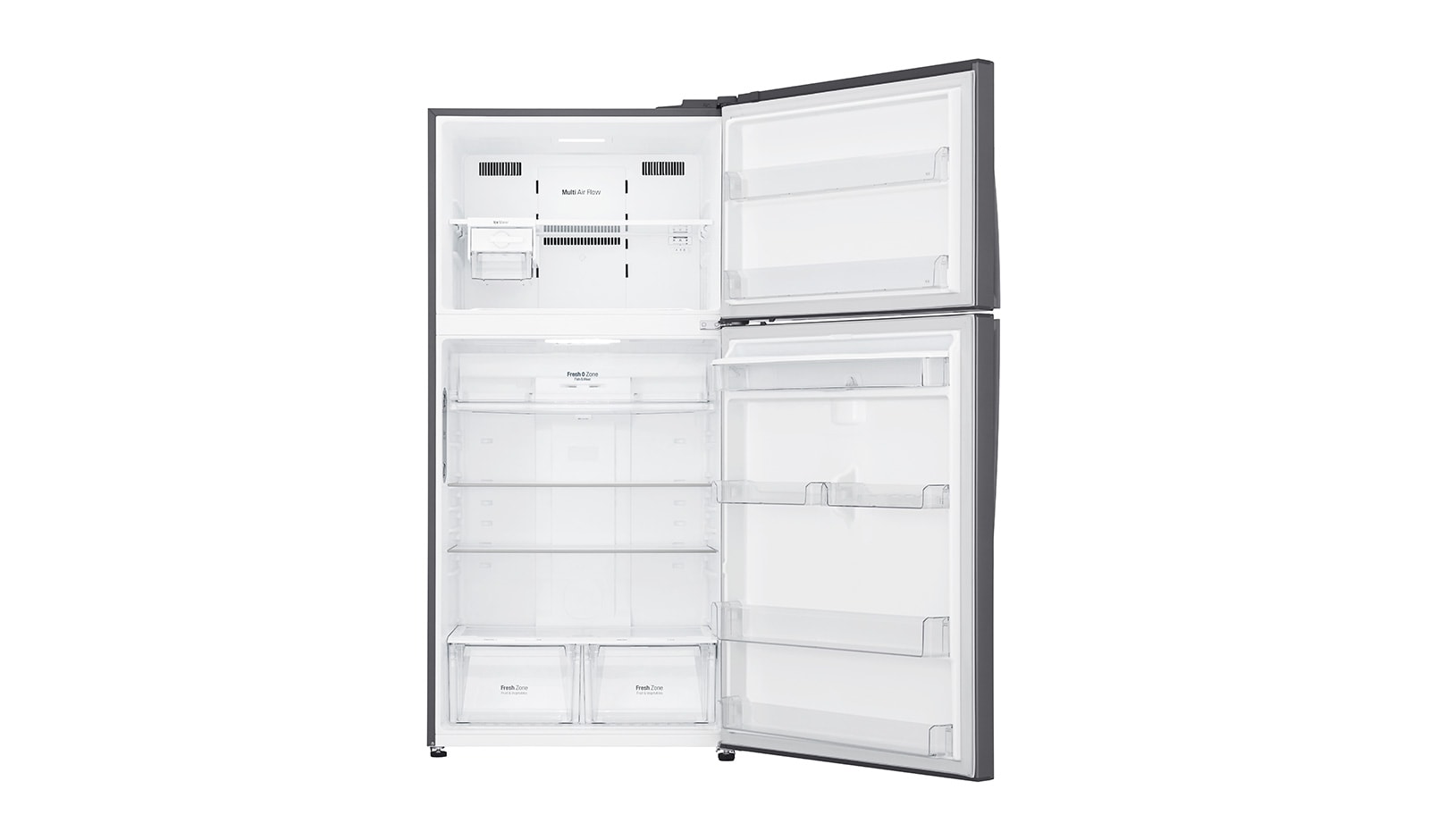 LG Hrubý objem 630 l | 330 kWh/rok | LG Lineární invertorový kompresor | LG Total No Frost | Multi-Air Flow™ | Vnější LED displej | ThinQ™ + WiFi, GTF916PZPZD