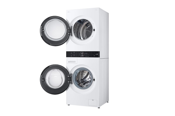 LG WashTower | 12 / 10 kg |1400 ot./min | AI DD™ | TurboWash™360°|Bílá, WT1210WWF