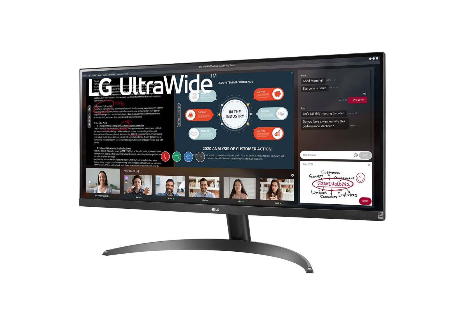 LG 29" 21:9 UltraWide™ Full HD IPS monitor s technologií AMD FreeSync™, 29WP500-B