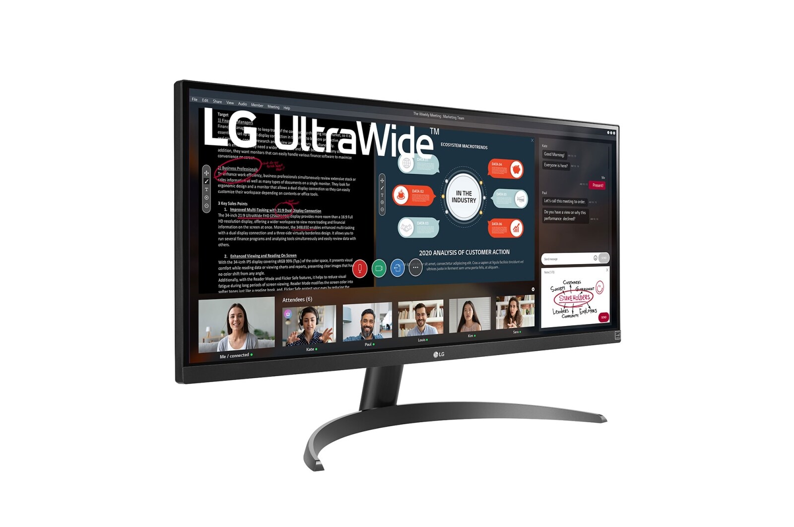 LG 29" 21:9 UltraWide™ Full HD IPS monitor s technologií AMD FreeSync™, 29WP500-B