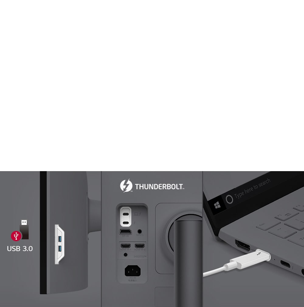 Thunderbolt™ 4 a řada portů umožňují snadné ovládání a konektivitu.