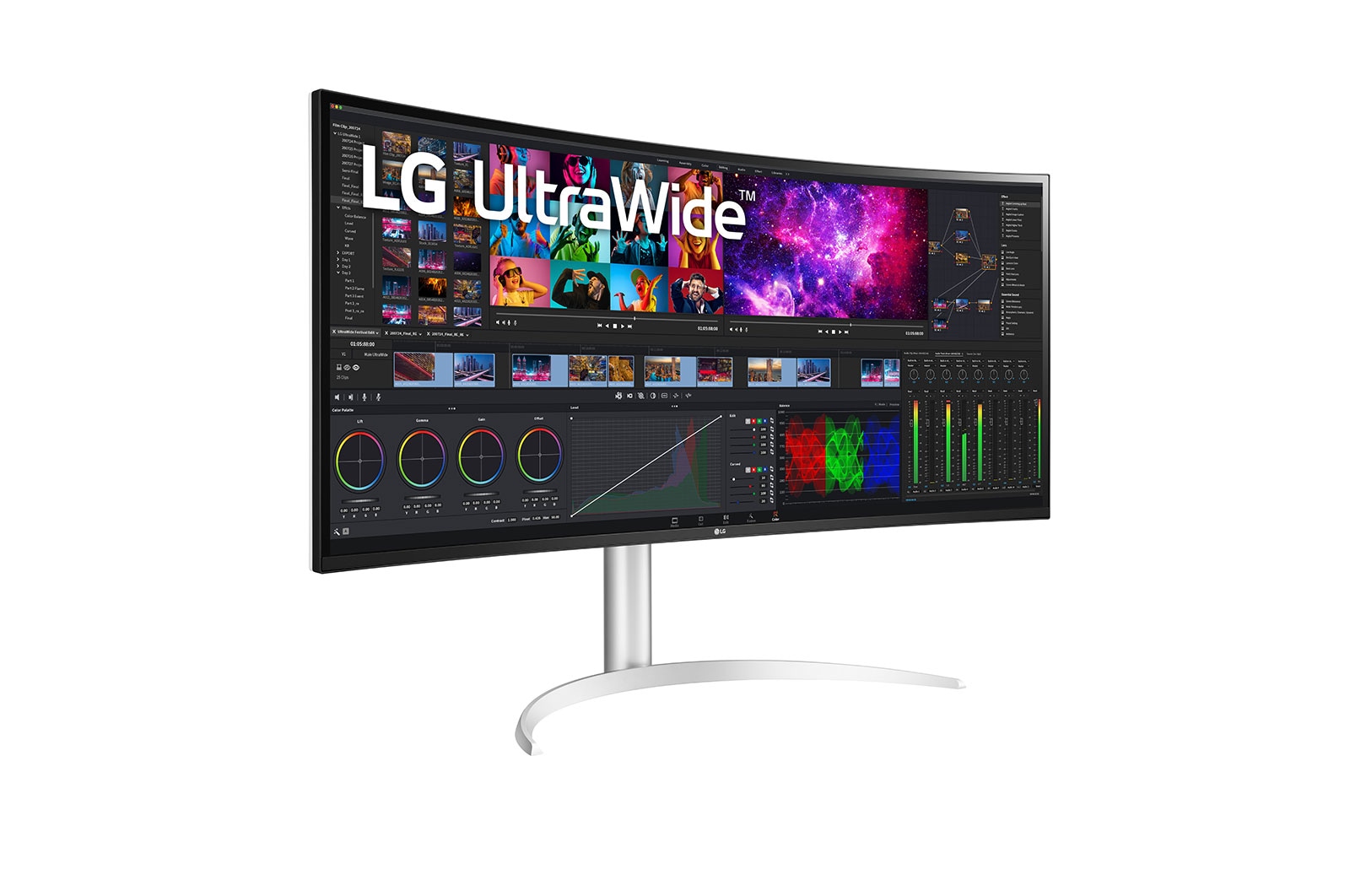 LG 39,7" zakřivený UltraWide™ 5K2K Nano IPS displej, 40WP95CP-W