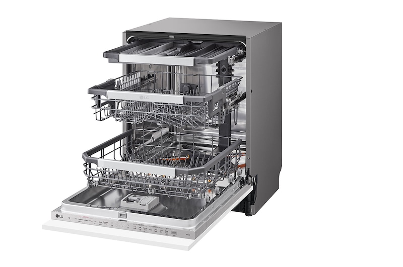 LG Vestavná parní myčka nádobí LG| B |14 sad nádobí QuadWash™| Noble Steel, DB475TXS
