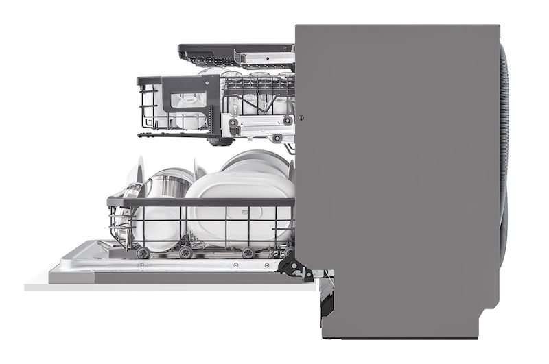 LG Vestavná parní myčka nádobí LG| B |14 sad nádobí QuadWash™| Noble Steel, DB475TXS