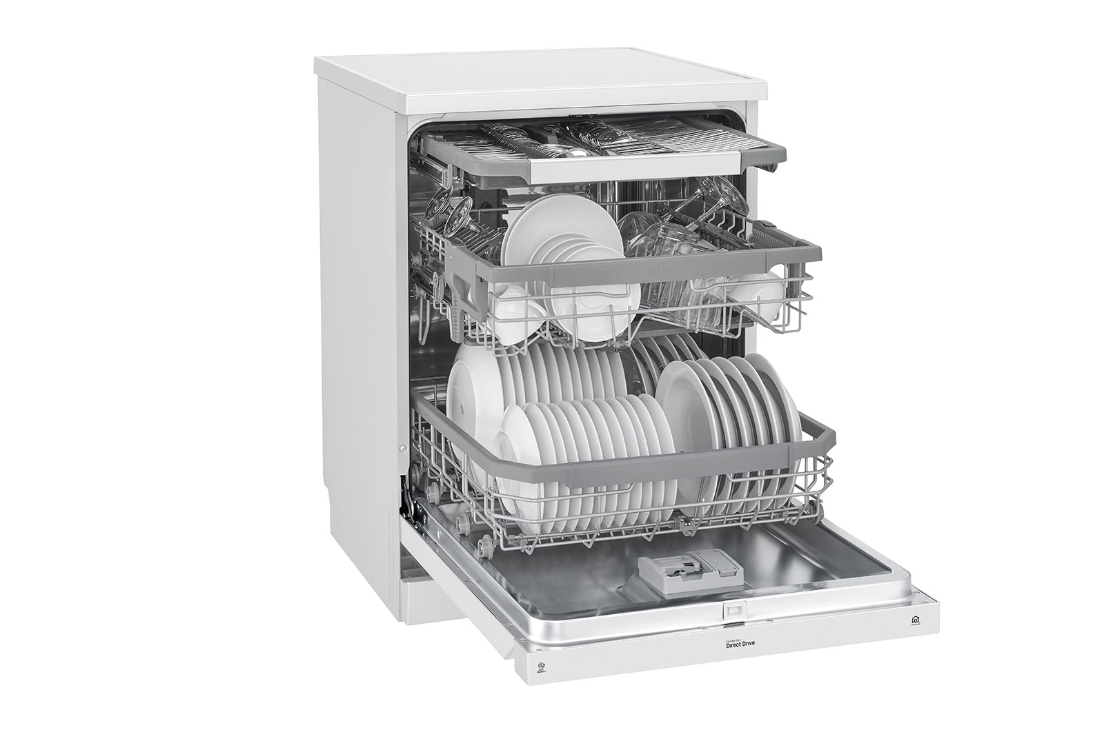 LG Myčka nádobí | Invertorový motor | Energetická třída A++ | Kapacita 14 sad nádobí | QuadWash™ | EasyRack+™ | ThinQ™ + WiFi | Aqua Lock, DF215FW