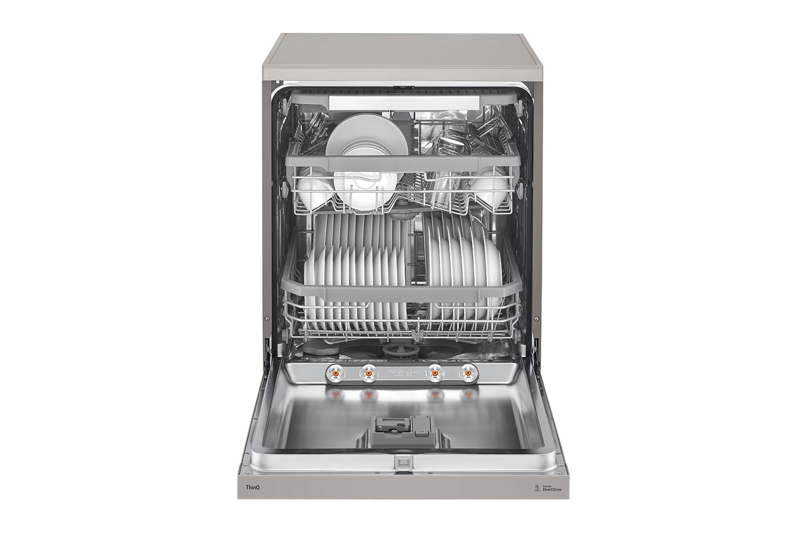 LG Volně stojící parní myčka nádobí LG| B | 14 sad nádobí QuadWash™ | Platinová stříbrná, DF365FPS