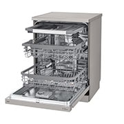 LG Volně stojící parní myčka nádobí LG| B | 14 sad nádobí QuadWash™ | Platinová stříbrná, DF365FPS