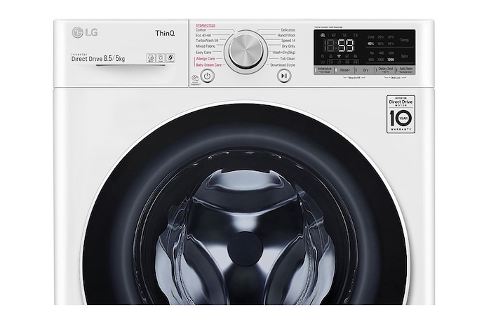 LG 8,5 kg parní pračka / 5 kg sušička LG | 1200 ot./min | Direct Drive™ | AI DD™ | TurboWash™, F2DV5S8S0