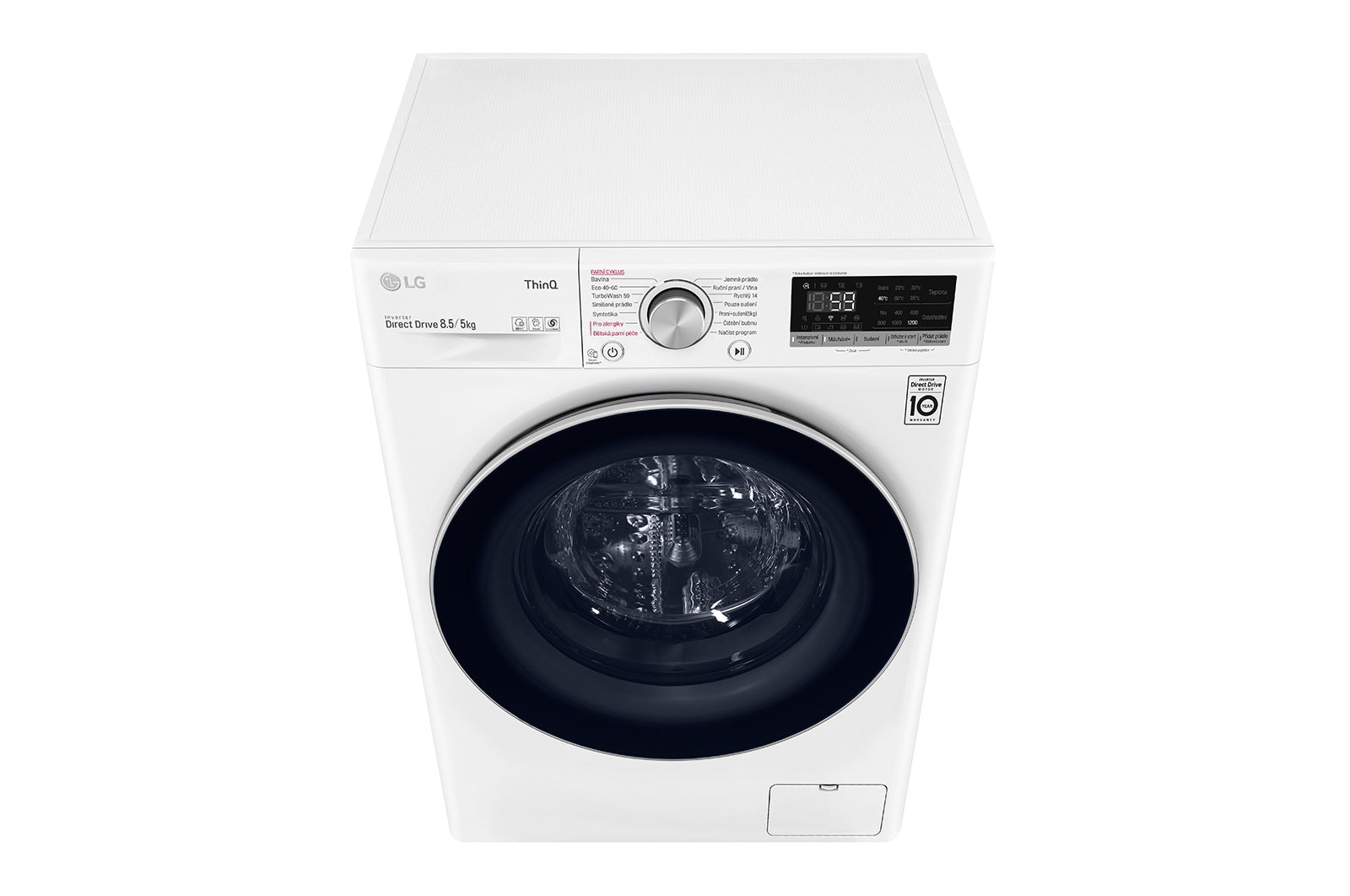 LG Slim parní pračka / sušička LG | 8,5 / 5 kg | 1200 ot./min | TurboWash™360° |Bílá, F2DV5S8S1