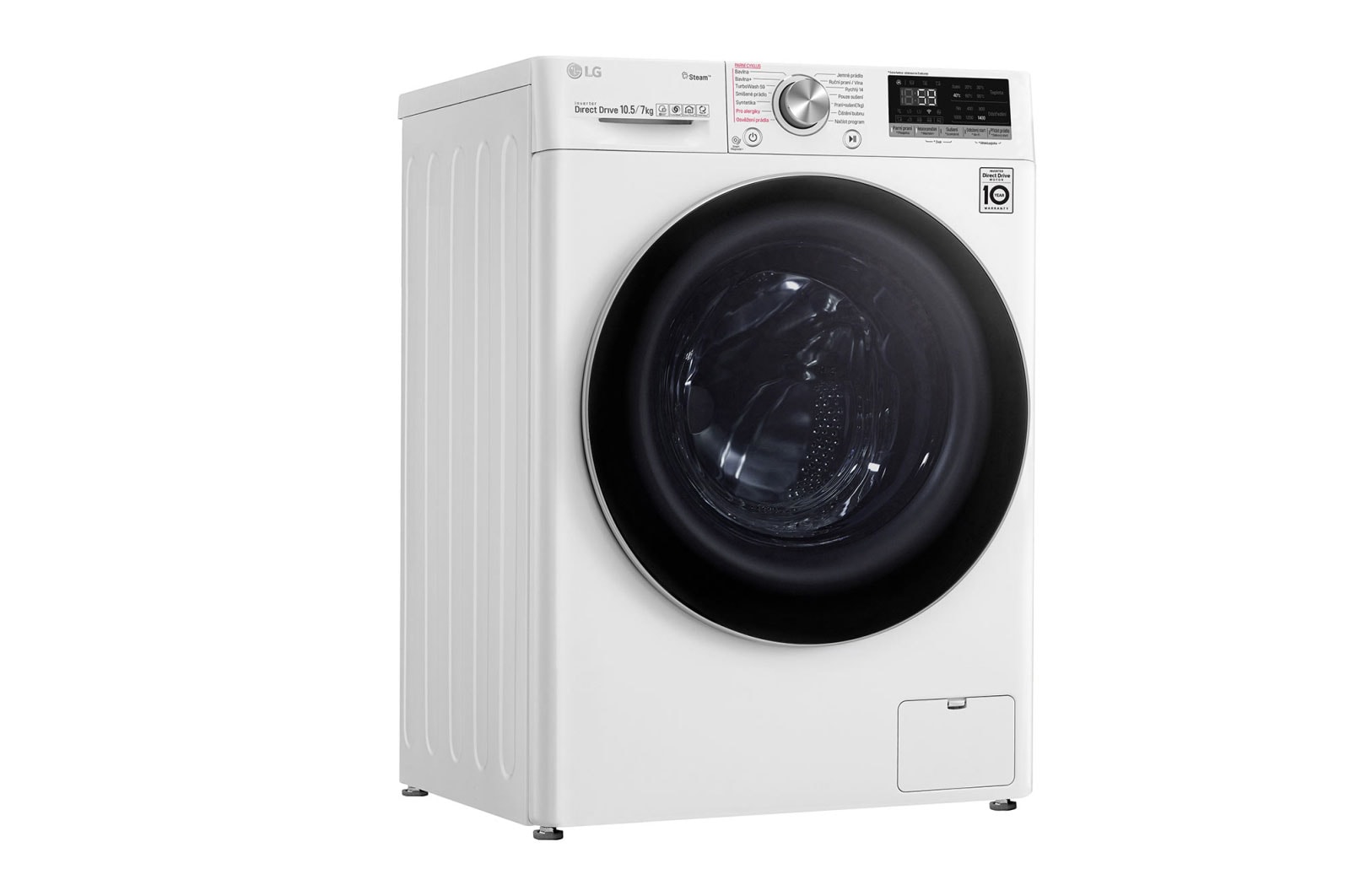 LG 10,5 kg parní pračka / 7 kg sušička LG | 1400 ot./min | Direct Drive™ | AI DD™ | TurboWash™360°, F4DV710H1E