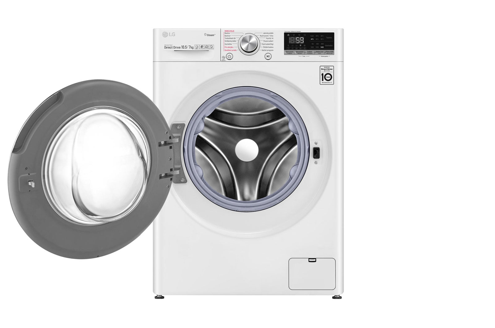 LG 10,5 kg parní pračka / 7 kg sušička LG | 1400 ot./min | Direct Drive™ | AI DD™ | TurboWash™360°, F4DV710H1E