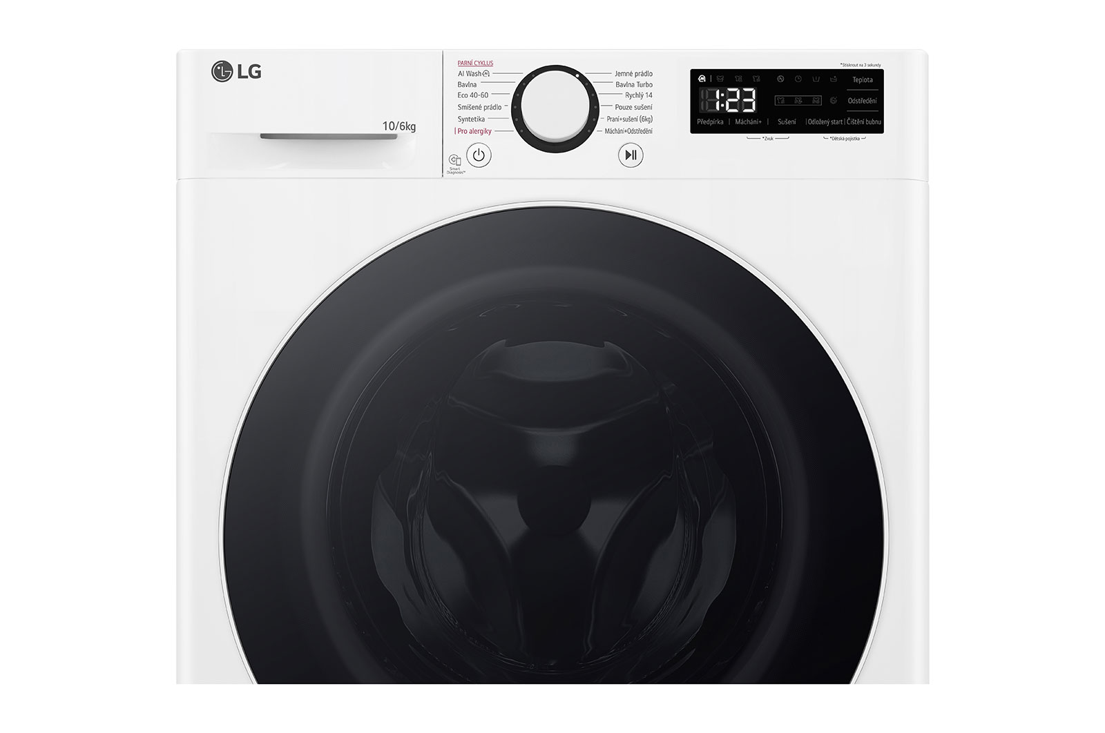 LG Parní pračka / sušička LG | 10 / 6 kg | 1400 ot./min | Direct Drive™ | Bílá, FCR5A06WW