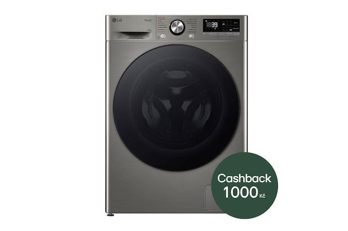 LG 10 kg parní pračka / 6 kg sušička LG | 1400 ot./min | Direct Drive™ | AI DD™ | TurboWash™360°, front view, FCR7A06PG