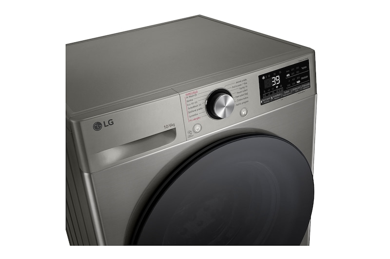 LG Parní pračka / sušička LG | 10 / 6 kg | 1400 ot./min | Direct Drive™ | AI DD™ | Stříbrná, FCR7A06PG