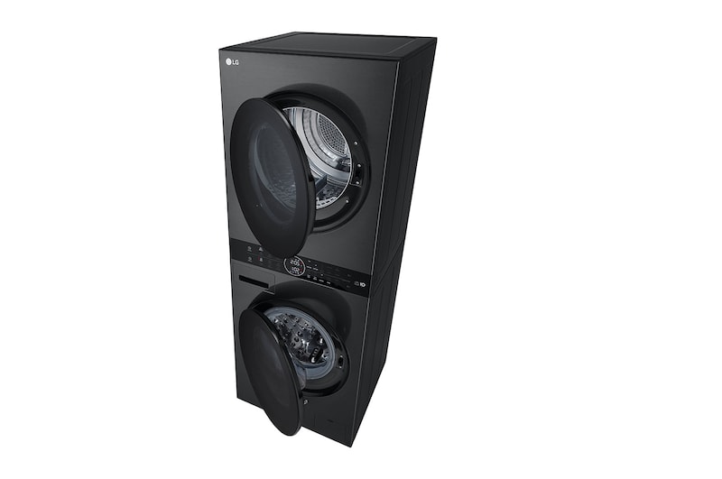 LG WashTower | 12 / 10 kg |1400 ot./min | AI DD™ | TurboWash™360°|Černá/šedá, WT1210BBF