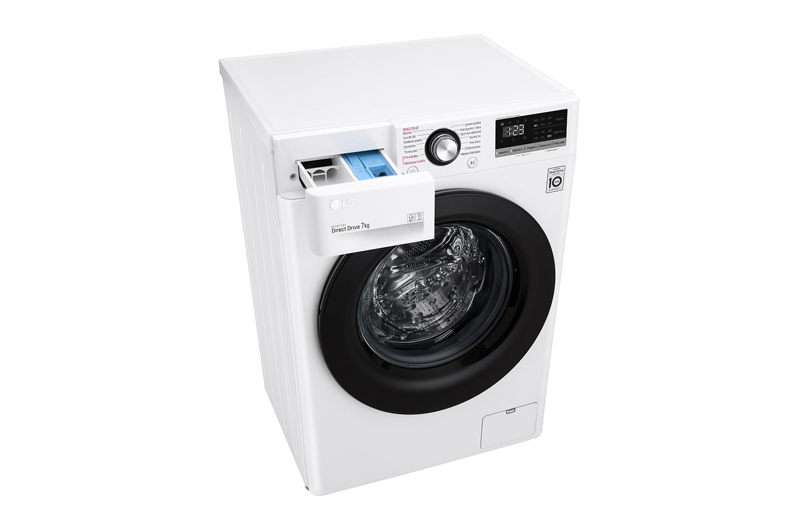 LG 7 kg slim parní pračka LG | D | 1200 ot./min | Direct Drive™ | AI DD™, F27V3HY6W