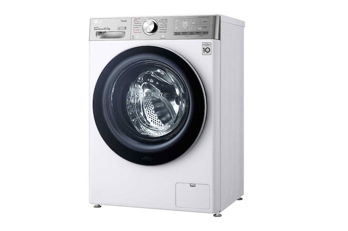 LG Slim parní pračka / sušička LG | 8,5 / 5 kg | 1200 ot./min | TurboWash™360° |Bílá, F2DV9S8H2