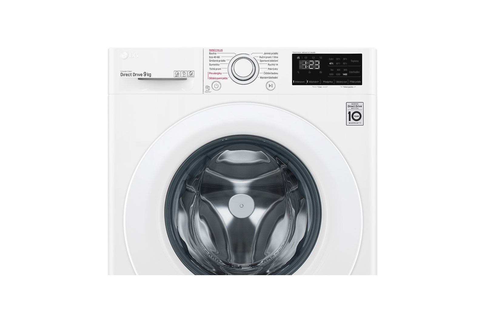 LG 9 kg parní pračka LG  | 1400 ot./min | AI DD™ | Direct Drive™, F4TURBO9E