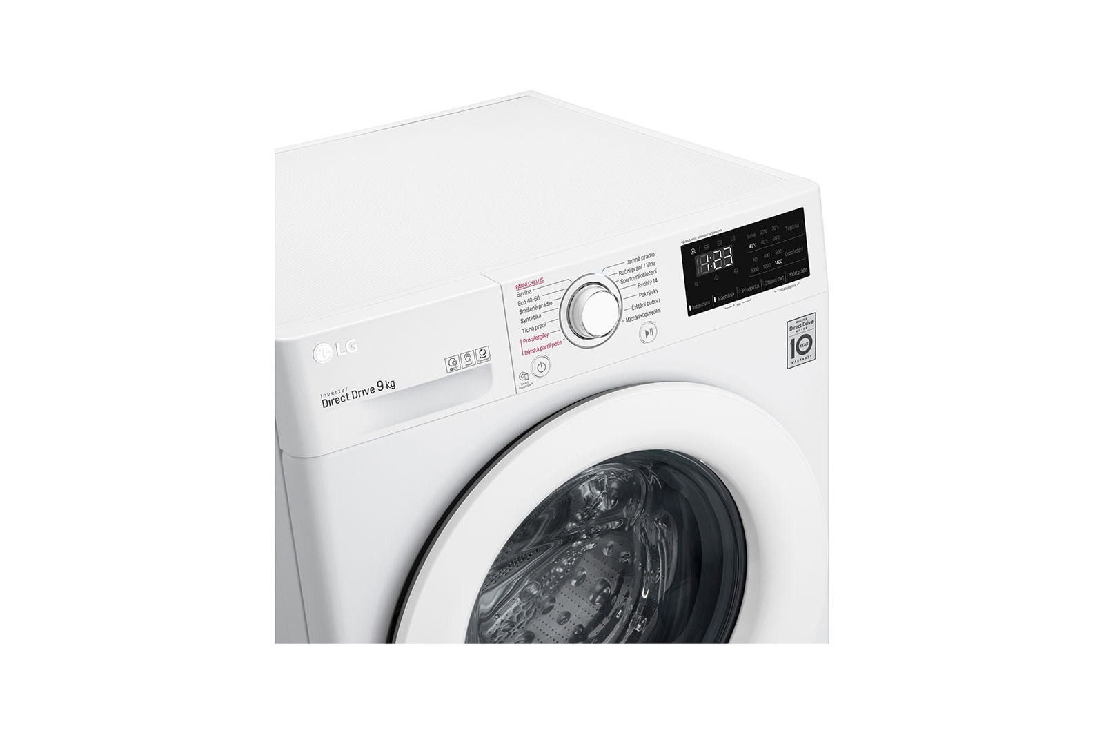 LG 9 kg parní pračka LG  | 1400 ot./min | AI DD™ | Direct Drive™, F4TURBO9E