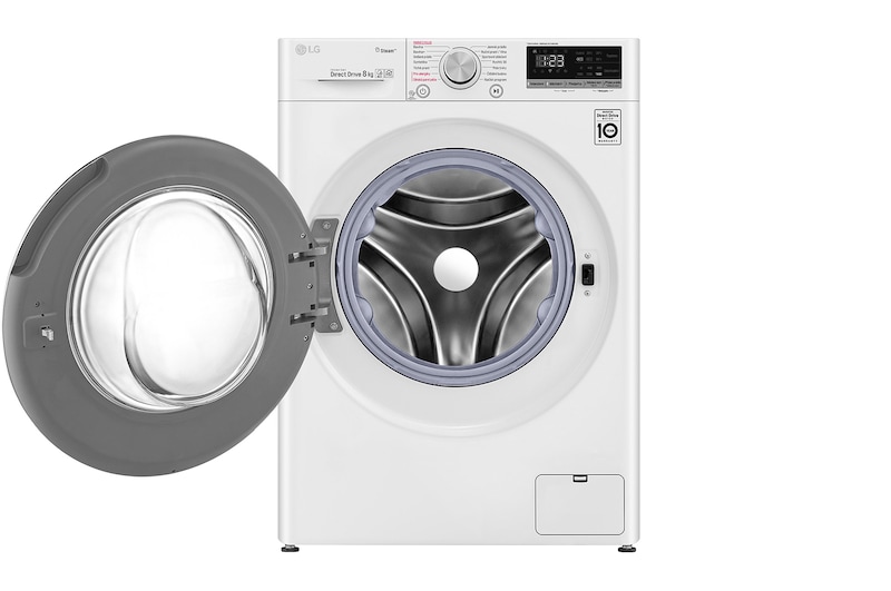 LG 8 kg parní pračka, D, Direct Drive™ motor, AI DD™ - optimální volba pracích pohybů, Steam™ - parní praní, ThinQ™ + WiFi, F4WN508S0