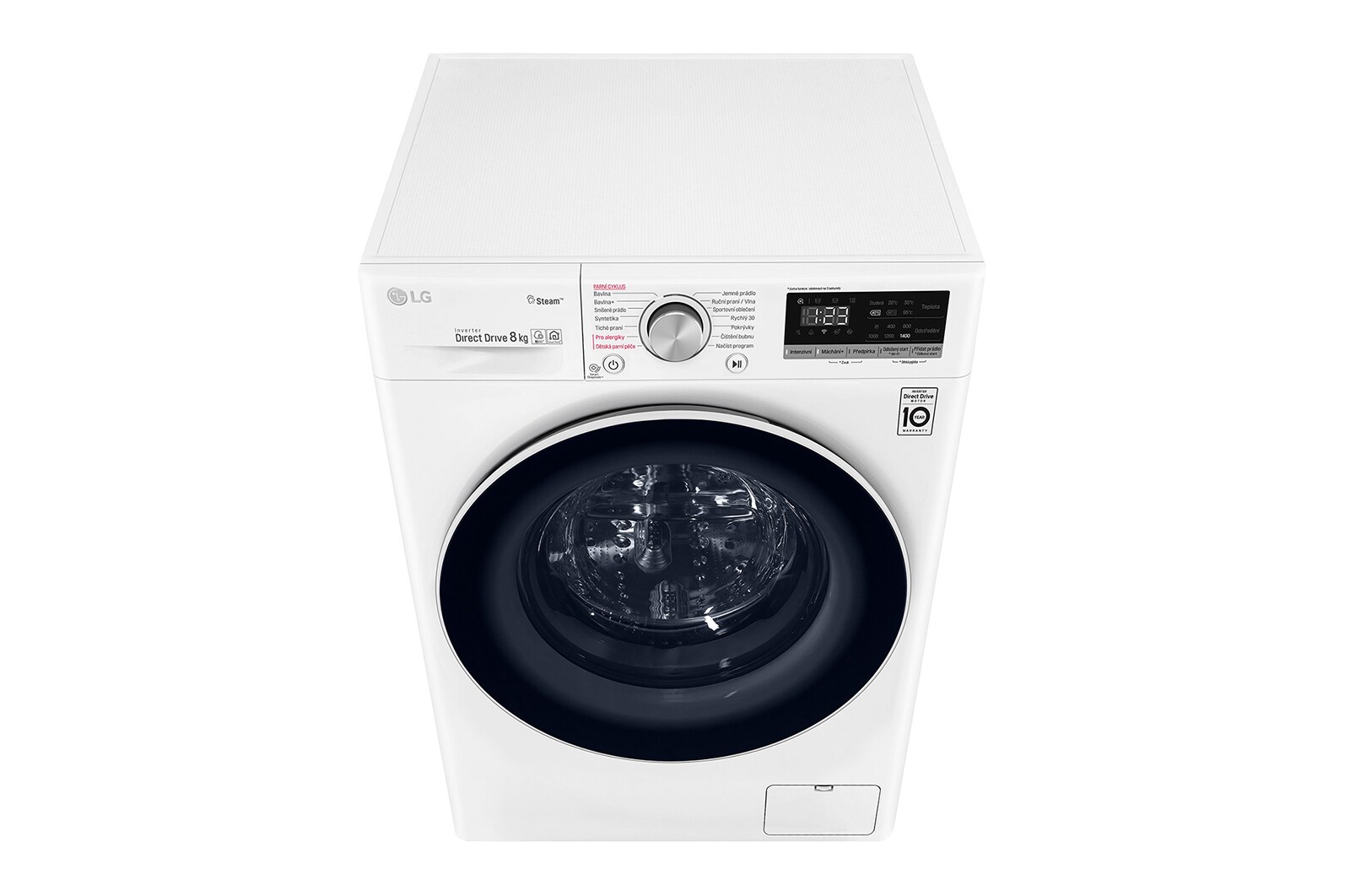 LG 8 kg parní pračka, D, Direct Drive™ motor, AI DD™ - optimální volba pracích pohybů, Steam™ - parní praní, ThinQ™ + WiFi, F4WN508S0