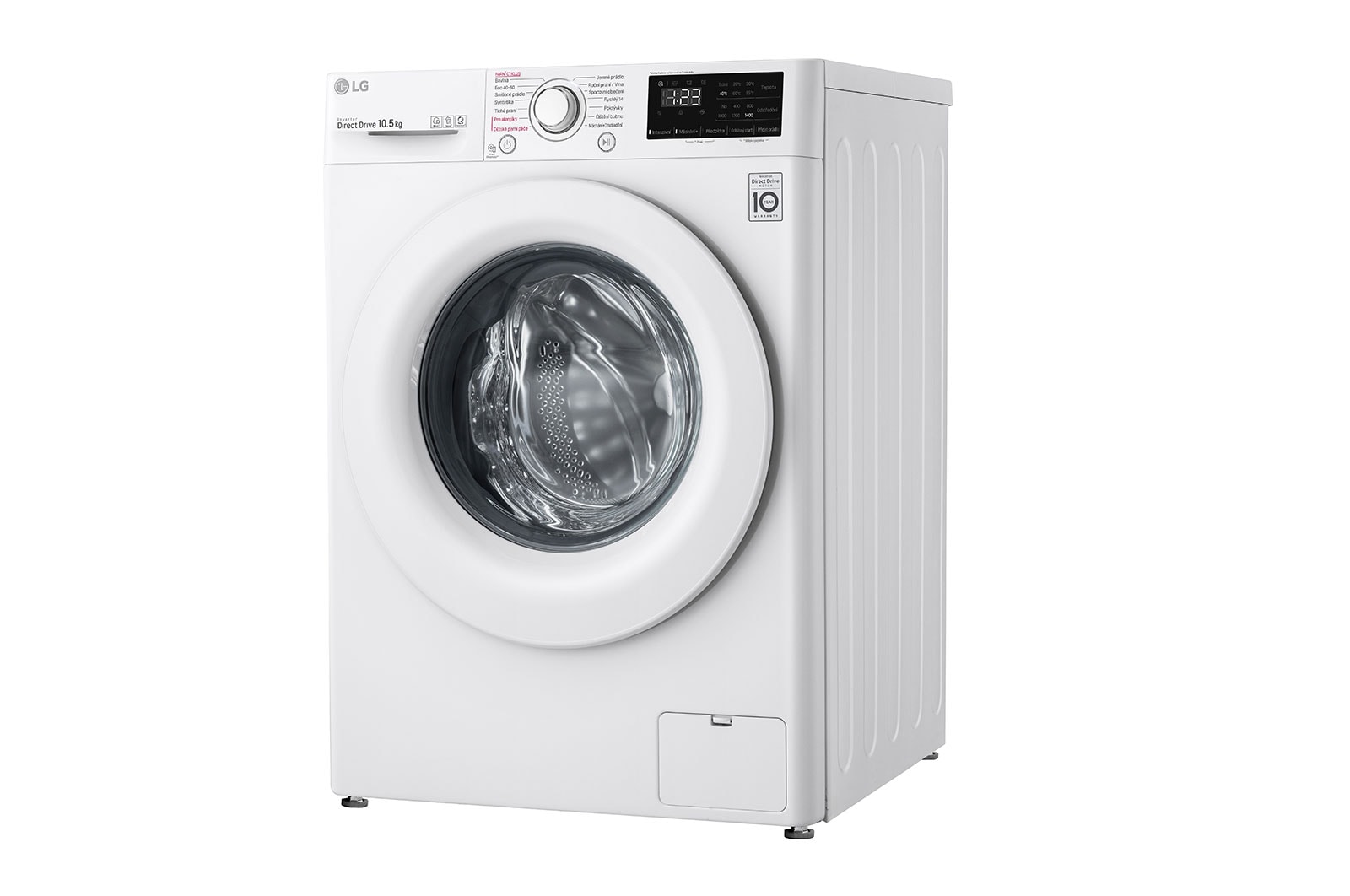 LG 10,5 kg parní pračka, B, Direct Drive™ motor, AI DD™ - optimální volba pracích pohybů, Steam™ - parní praní, Smart Diagnosis™, F4WV310S3E