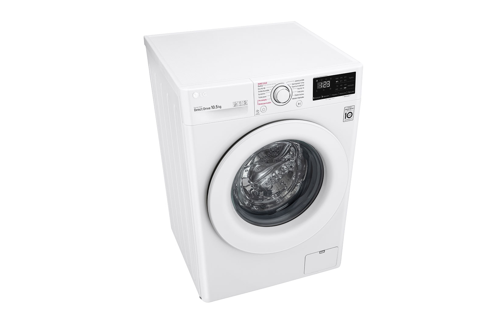 LG 10,5 kg parní pračka, B, Direct Drive™ motor, AI DD™ - optimální volba pracích pohybů, Steam™ - parní praní, Smart Diagnosis™, F4WV310S3E