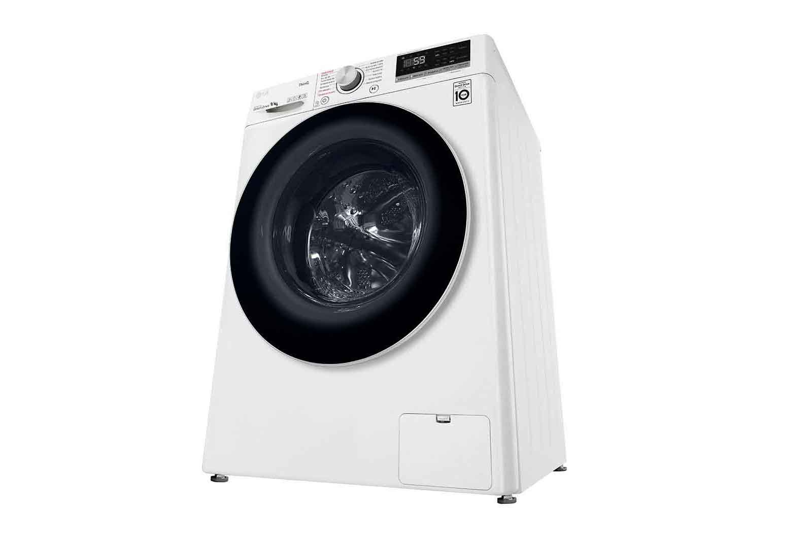 LG 10,5 kg parní pračka, B, Direct Drive™ motor, AI DD™, TurboWash™ - praní za 59 minut, AI DD™ - optimální volba pracích pohybů, parní péče Steam™, ThinQ™ + WiFi, F4WV710P0E