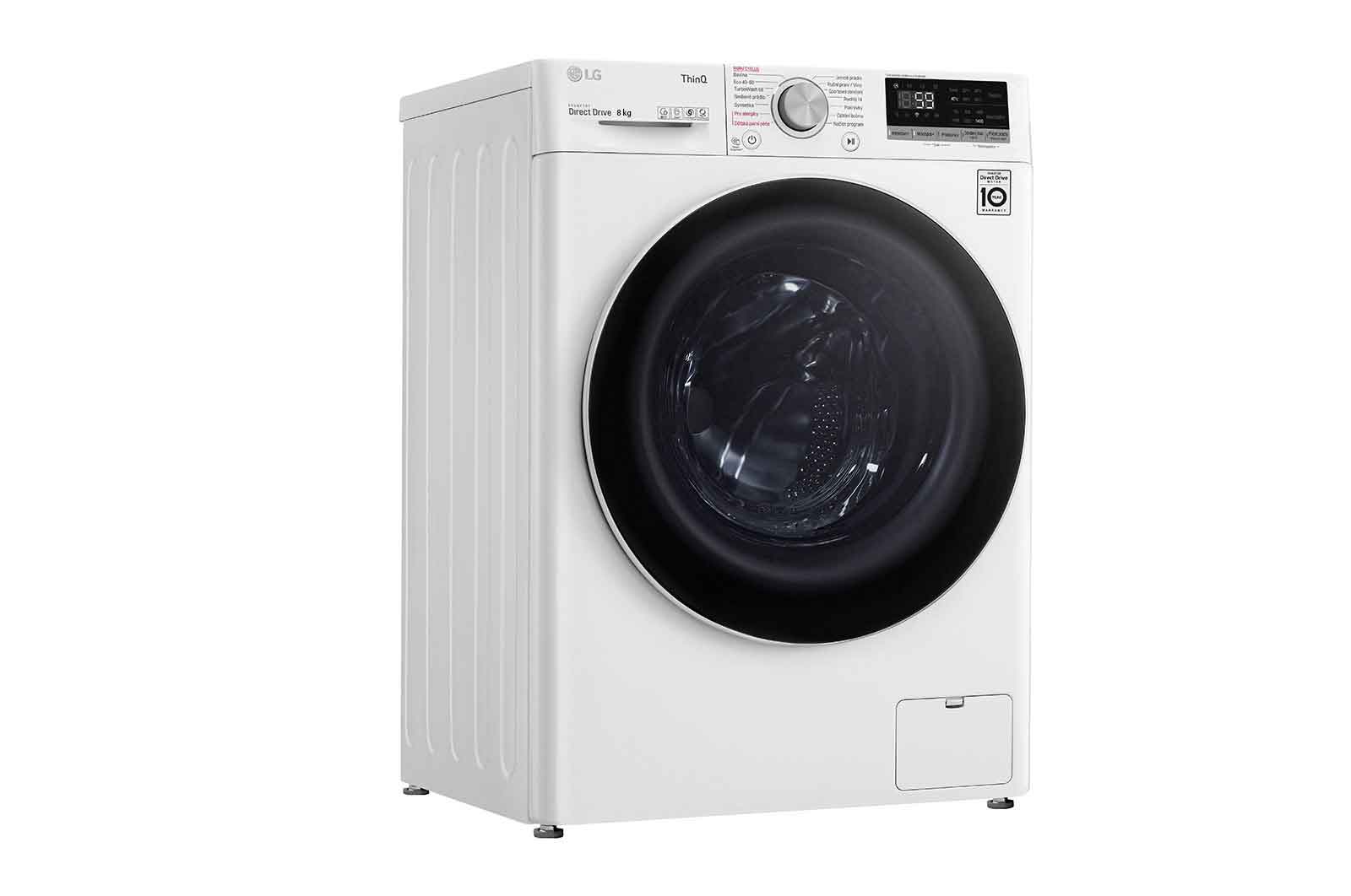 LG 10,5 kg parní pračka, B, Direct Drive™ motor, AI DD™, TurboWash™ - praní za 59 minut, AI DD™ - optimální volba pracích pohybů, parní péče Steam™, ThinQ™ + WiFi, F4WV710P0E