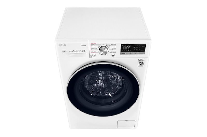 LG 10,5 kg parní pračka, A+++ (v rozsahu A+++ až D), Direct Drive™ motor, AI DD™, TurboWash™ - praní za 59 minut, AI DD™ - optimální volba pracích pohybů, parní péče Steam+™, ThinQ™ + WiFi, F4WV710P1