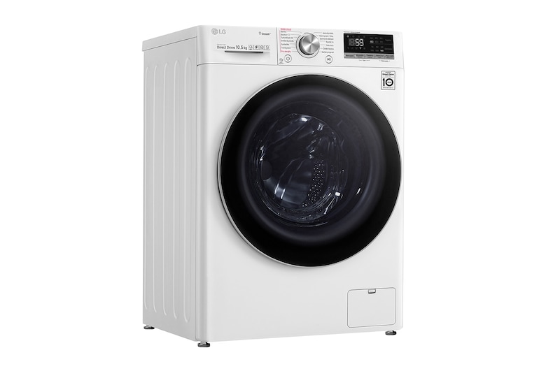 LG 10,5 kg parní pračka, A+++ (v rozsahu A+++ až D), Direct Drive™ motor, AI DD™, TurboWash™ - praní za 59 minut, AI DD™ - optimální volba pracích pohybů, parní péče Steam+™, ThinQ™ + WiFi, F4WV710P1
