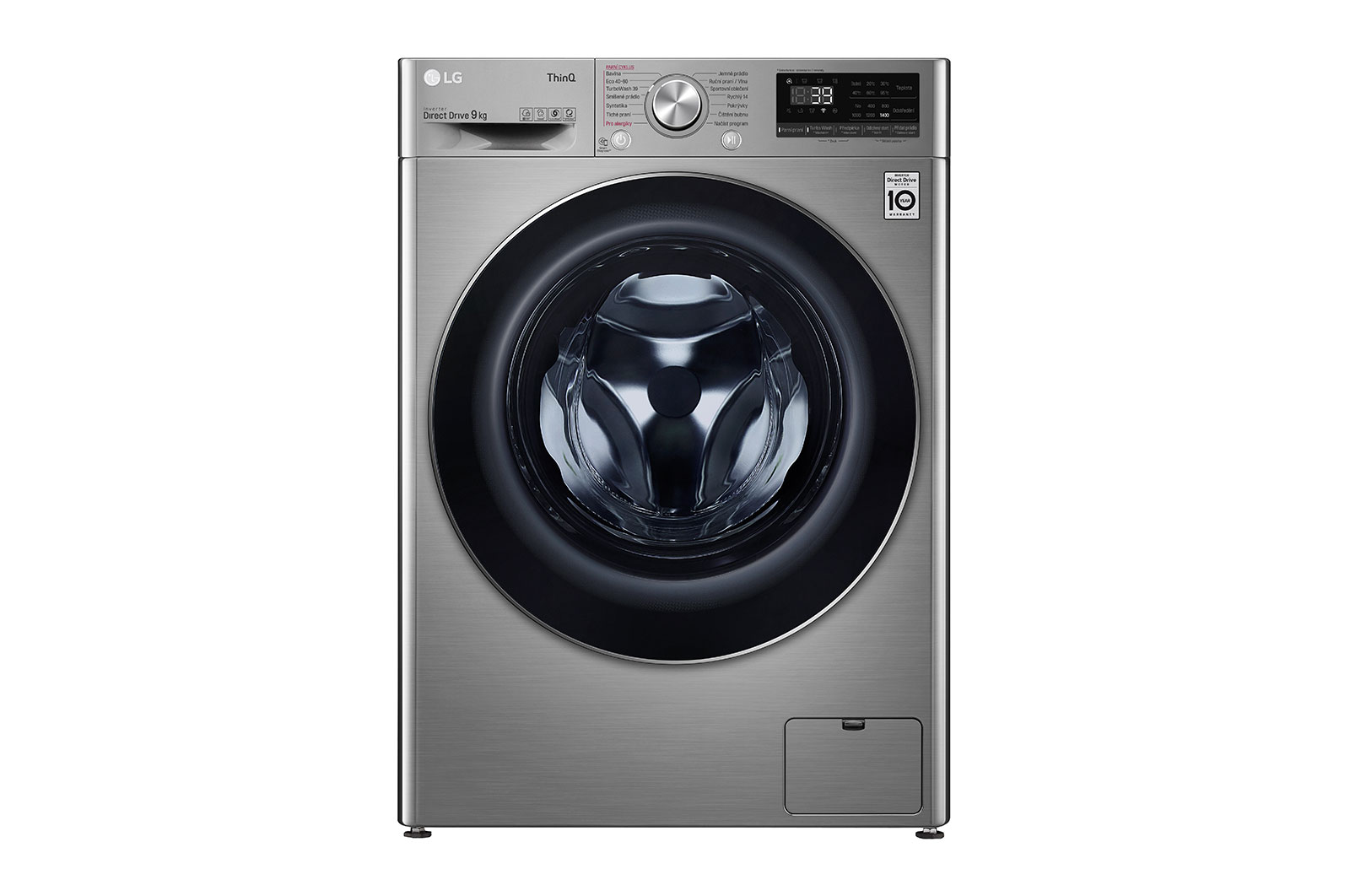 LG 9 kg parní pračka LG  | 1400 ot./min | TurboWash™360° | ThinQ™, F4WV909P2TE